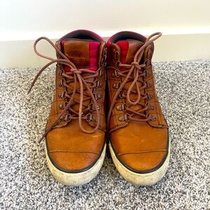 Men’s Ridgemont Outfitters Outback II- Hiking Leather Sneakers Auburn/Red  7.5